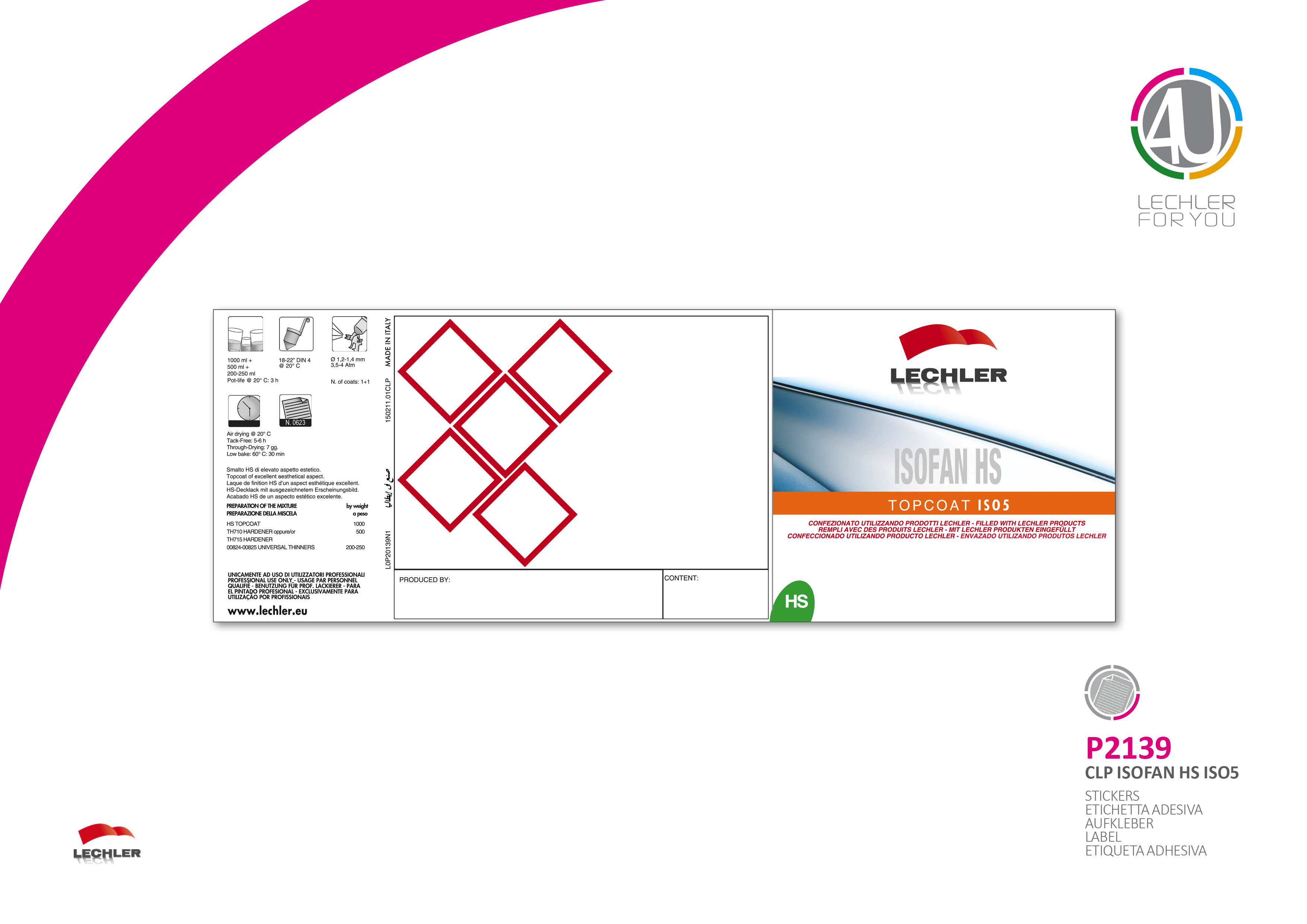 Isofan HS Topcoat ISO5 Címke Fémhez